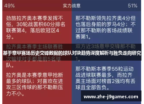 基于意甲赛场历史交锋数据的球队对决趋势深度解析与胜负走向研究 基于意甲赛场历史交锋数据的球队对决趋势深度解析与胜负走向研究